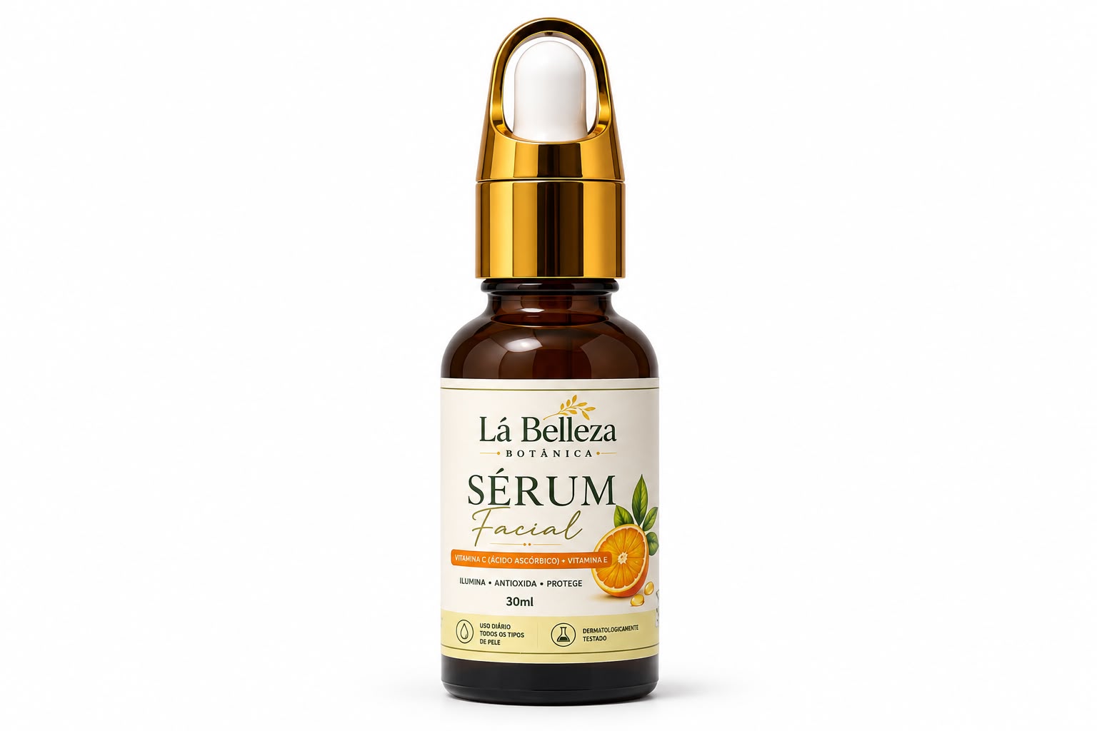 Sérum facial com Vitamina C e Vitamina E